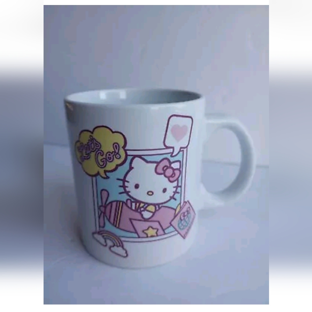 Sanrio HELLO KITTY 20 oz HANDLE MUG "Let's Go!"